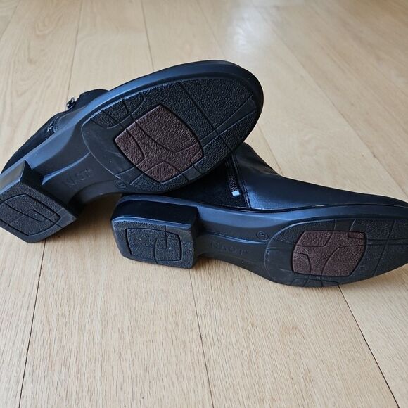 NAOT Helm Black Leather with Suede Ankle Boots Booties - Womens‎ Size EU 37 US 6 - Picture 7 of 12